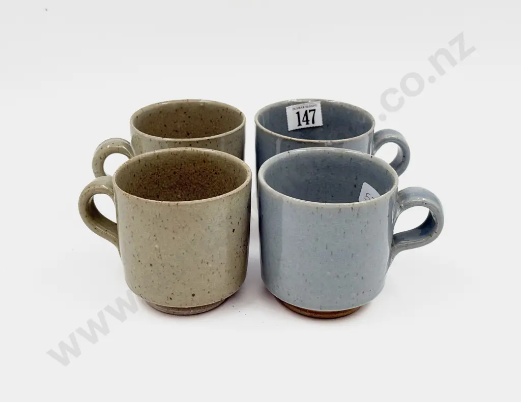 Four Paul Melser Pottery Mugs Image 1++