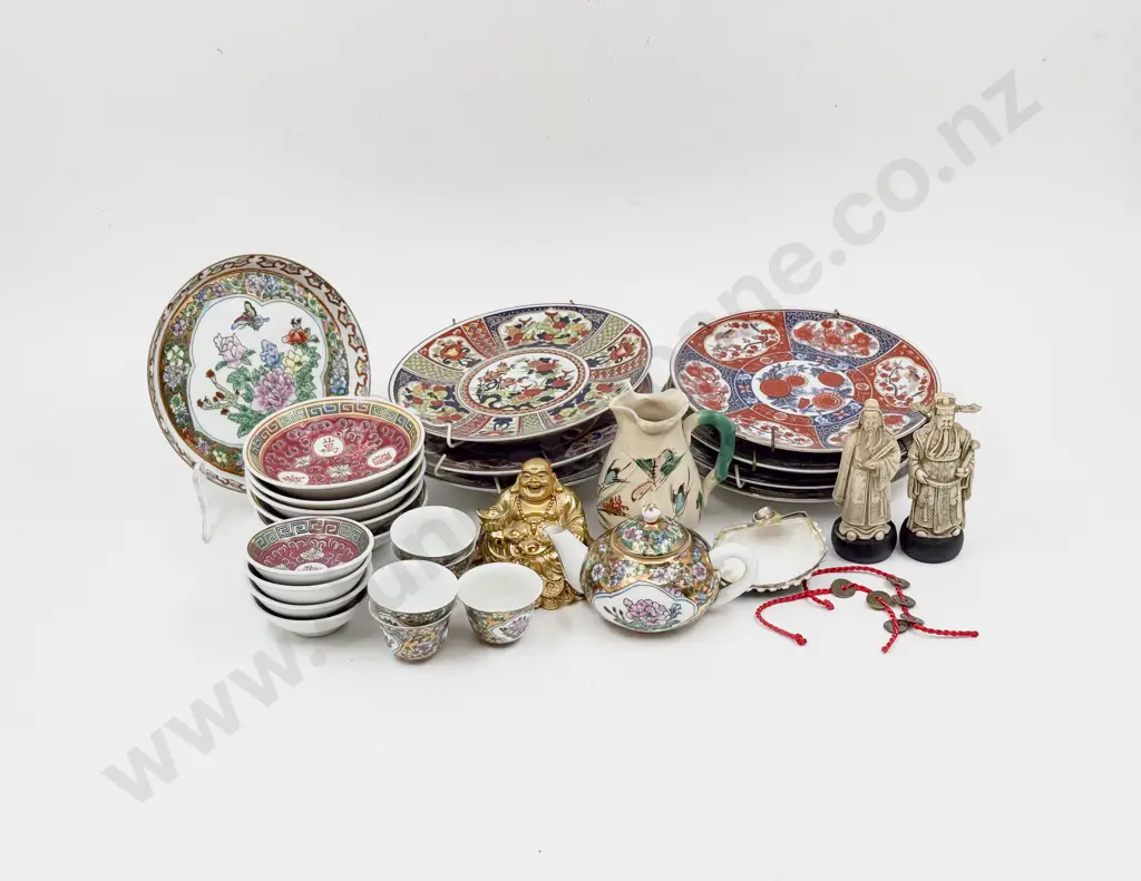 Qty Imari Pattern Plates Chinese Ornaments Image 1++
