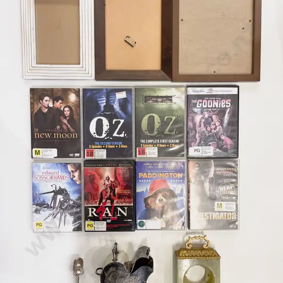 Tupperware Carry Case with Quantity of Assorted incl Empty Picture Frames & DVDs etc