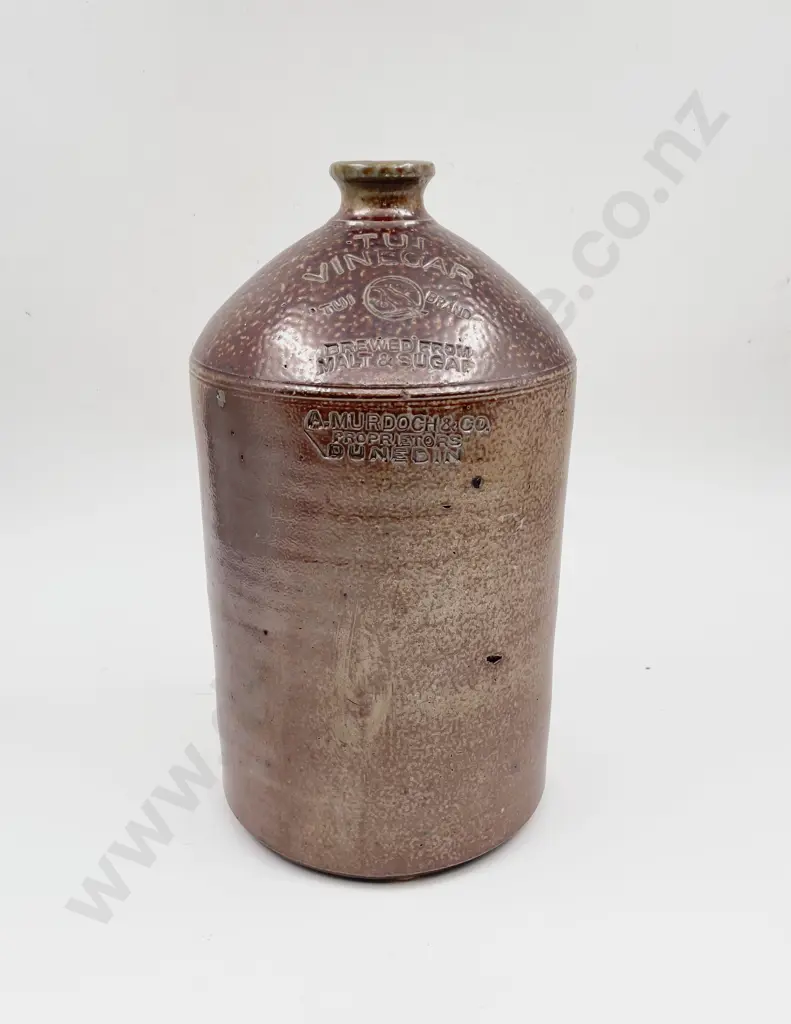 Murdoch & Co Dunedin Tui Vinegar Stoneware Bottle Image 1++