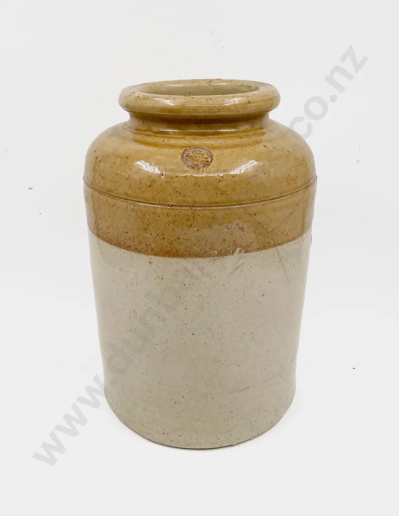 Stoneware Crock with Smaller Lidded Crock Image 1++