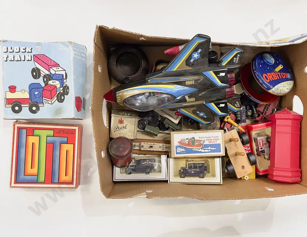 Box of Assorted Vintage Toys Image 1++