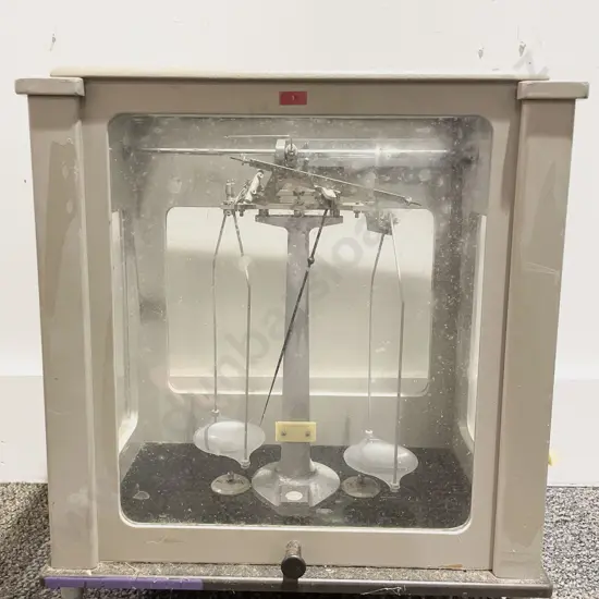 Vintage Scientific Scales in Glazed Case