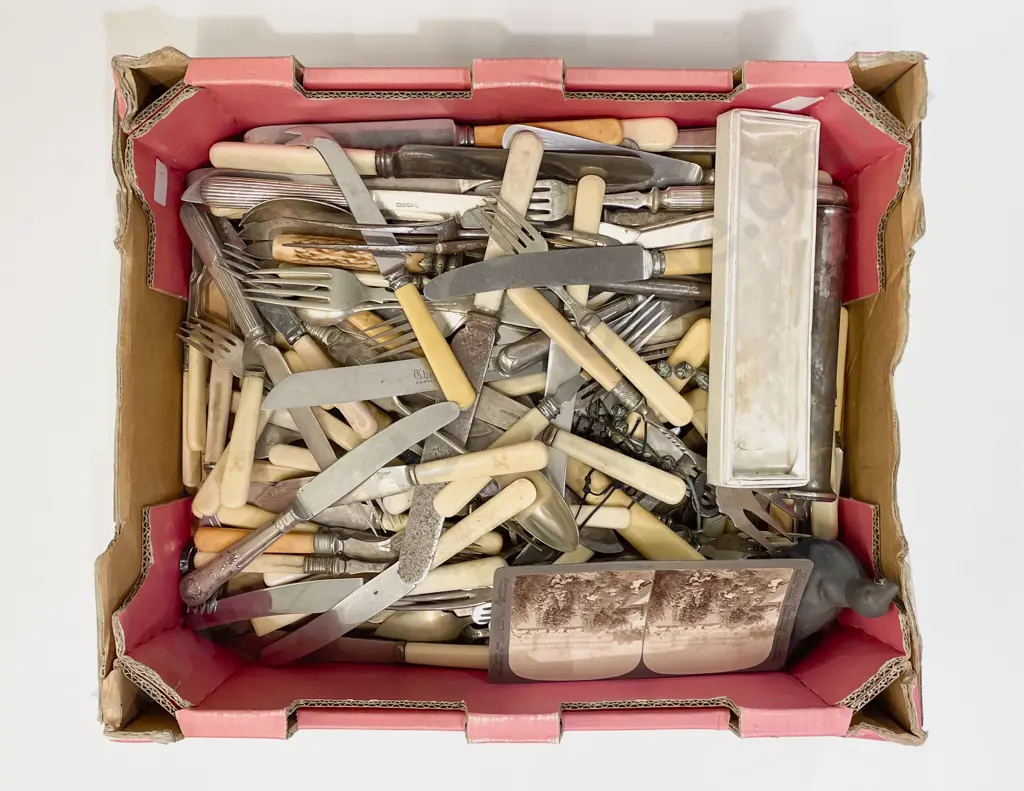 Box of Assorted Cutlery Image 1++