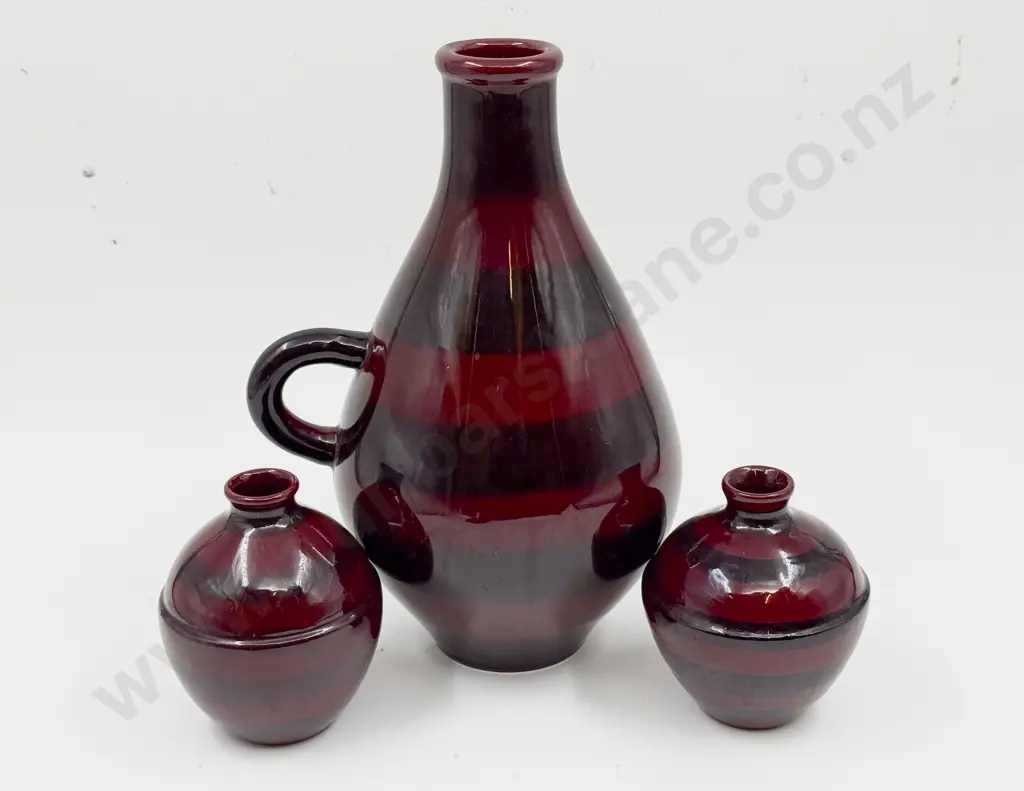 Ekeby Ewer & Two Smaller Pots Image 1++