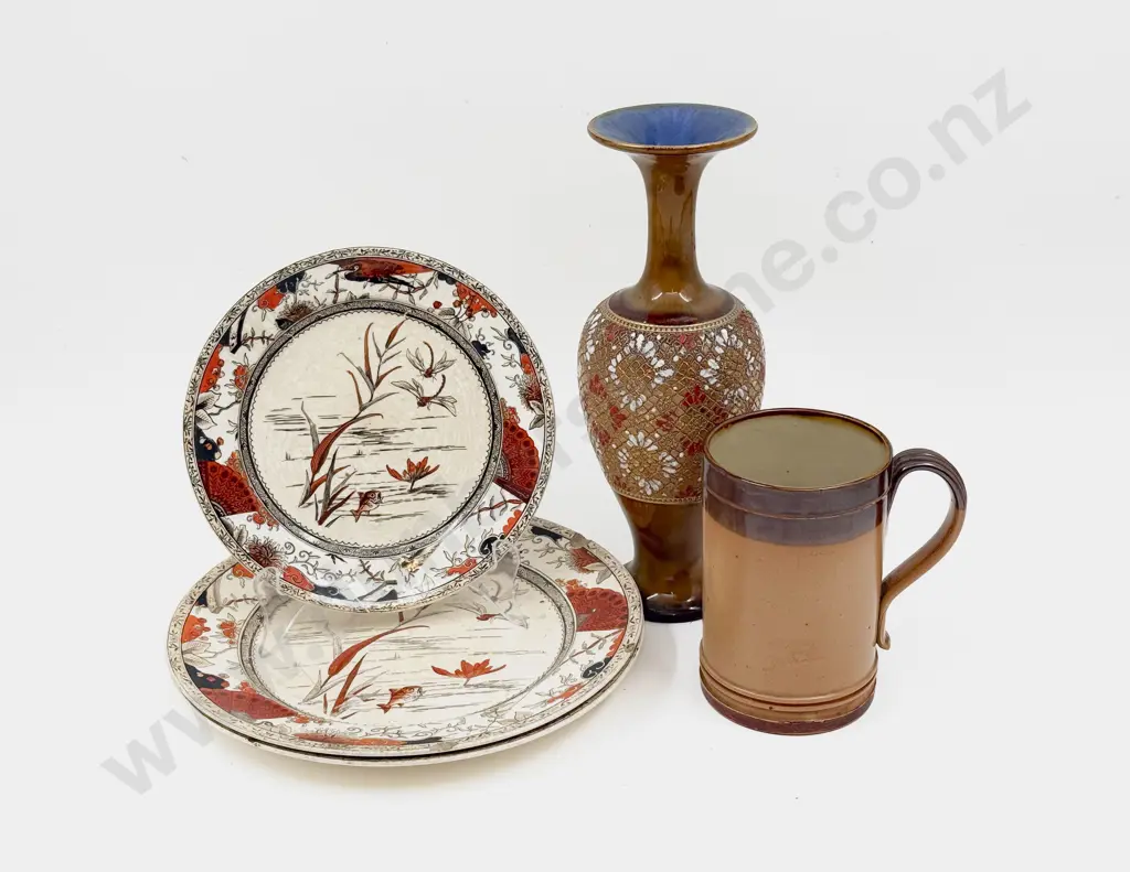 Five Pieces of Assorted Doulton Lambeth Image 1++