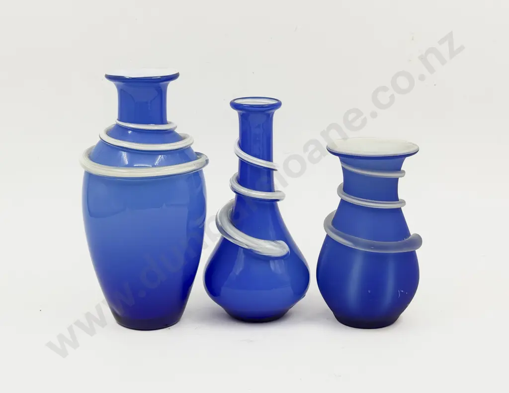 Three Art Glass Vases Image 1++