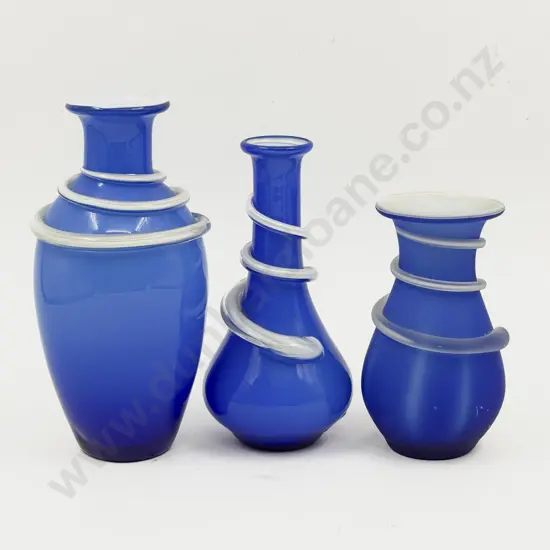 Three Art Glass Vases