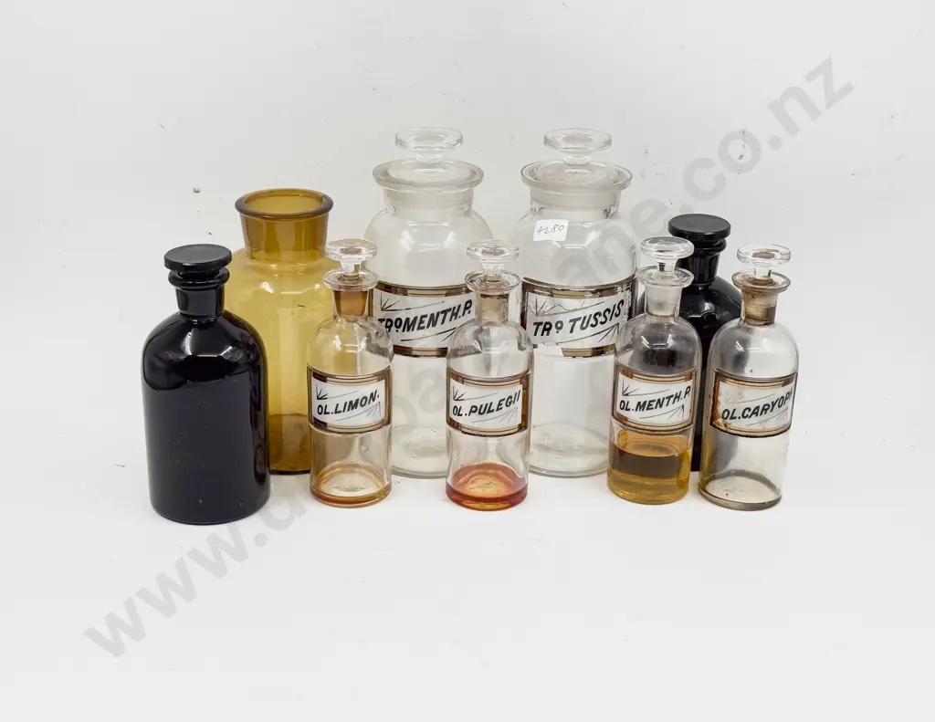 Quantity of Assorted Chemist Bottles Image 1++