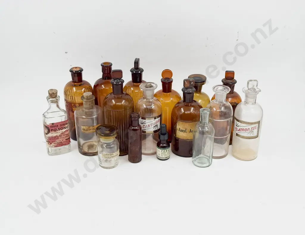 Quantity of Assorted Chemist Bottles Image 1++