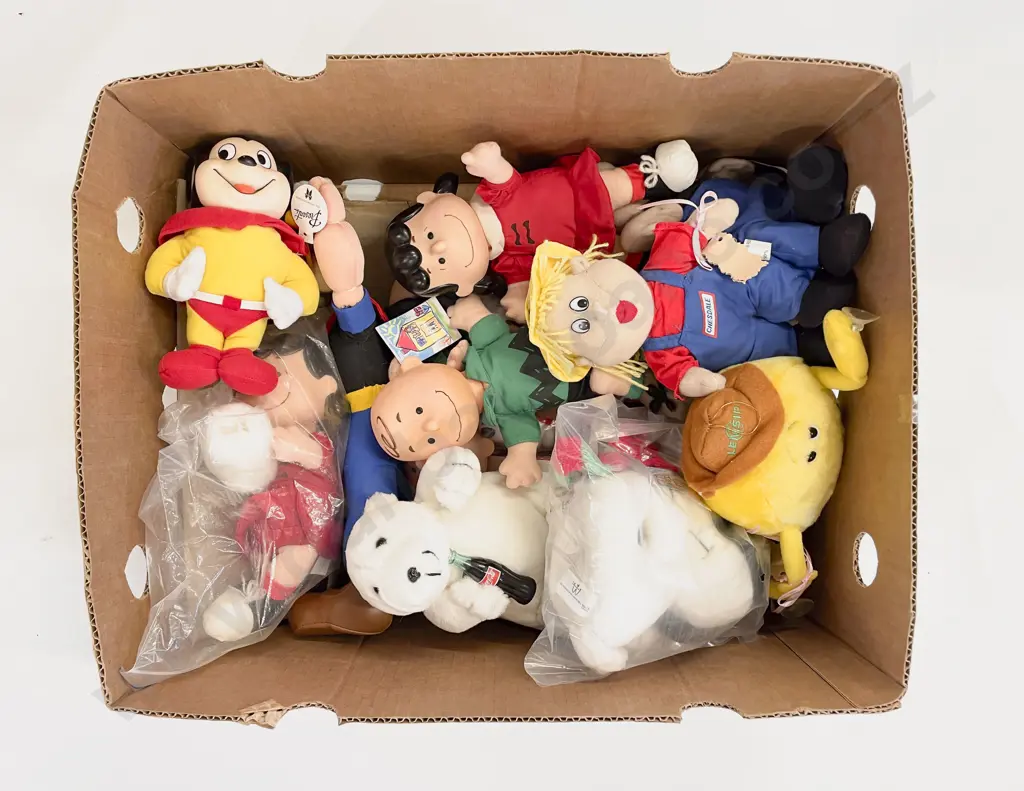 Box of Assorted Soft Toys Image 1++