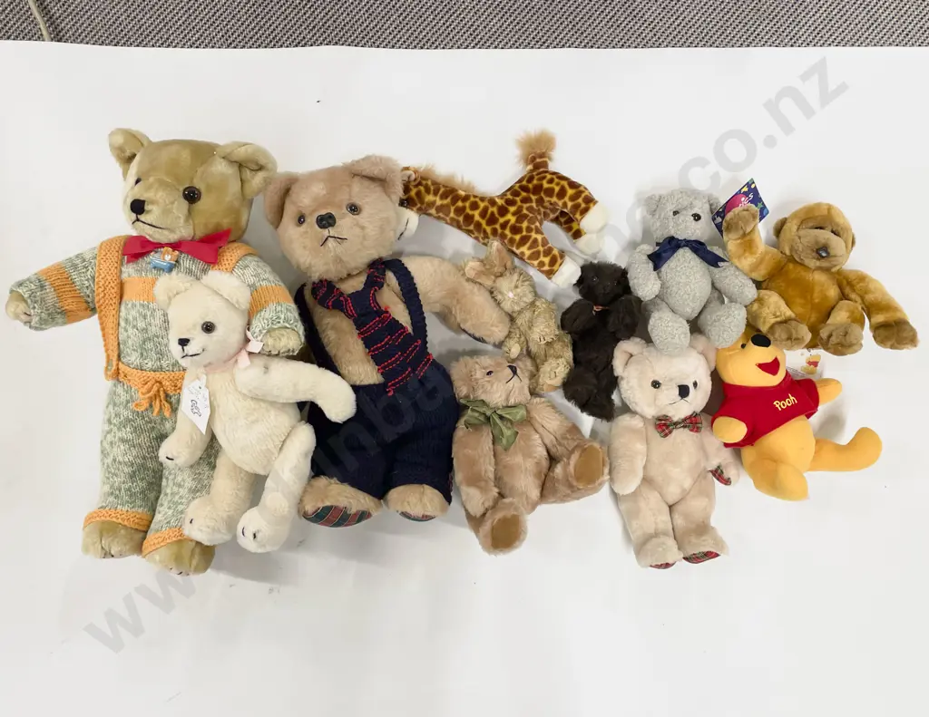 Box of Assorted Teddy Bears etc Image 1++