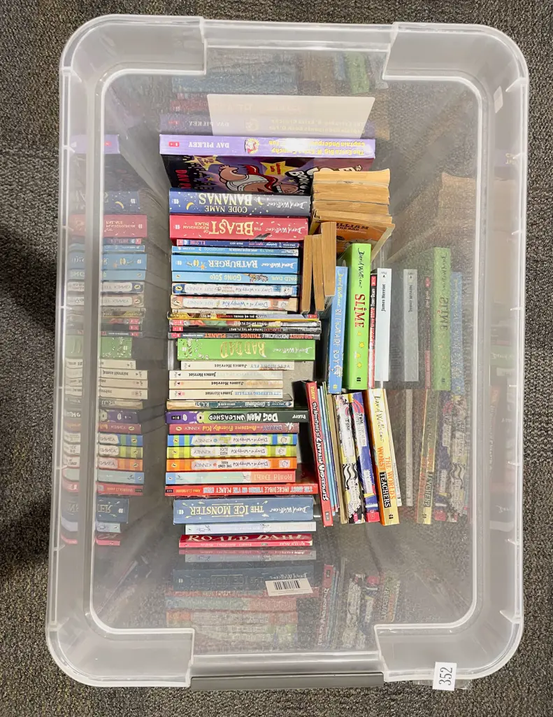 Large Tub of Assorted Mostly Children's Books Image 1++