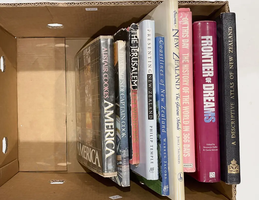 Box of Assorted Mostly NZ Reference Books Image 1++