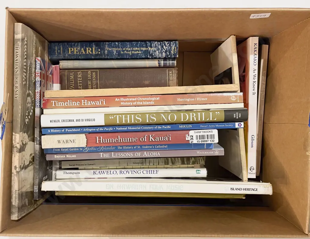 Box Quantity of Assorted Books incl. Hawaiian Reference Image 1++