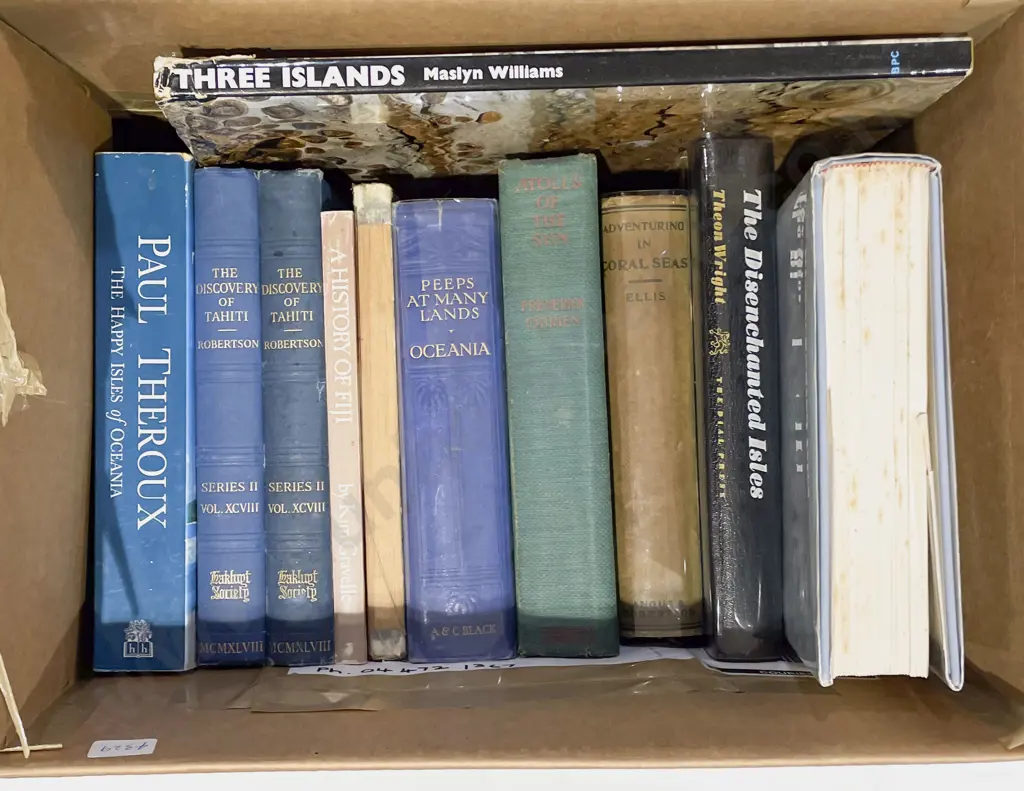 Box of Assorted Books incl. Fiji & Pacific Island Reference Image 1++