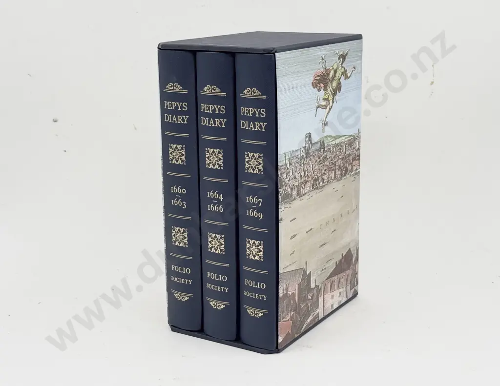 Folio Society Pepys Diary Three Book Boxed Set Image 1++