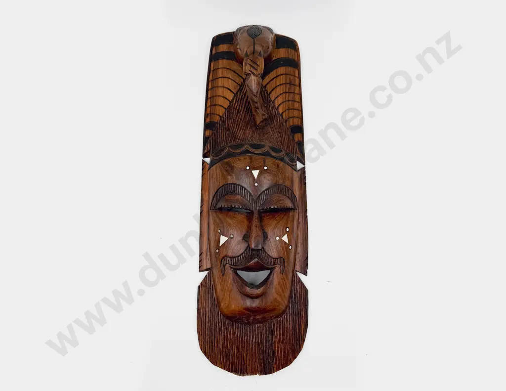Tribal Hardwood Carved Mask Image 1++