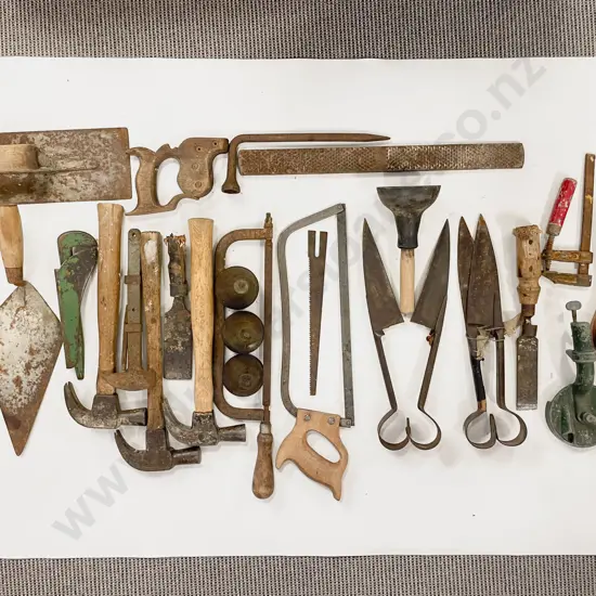 Crate of Assorted Vintage Tools