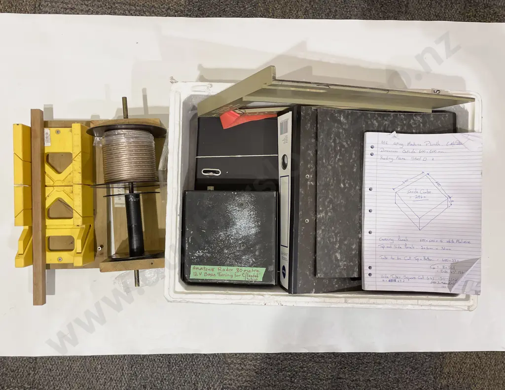 Box of Assorted incl. Spool of As New Wiring etc Image 1++