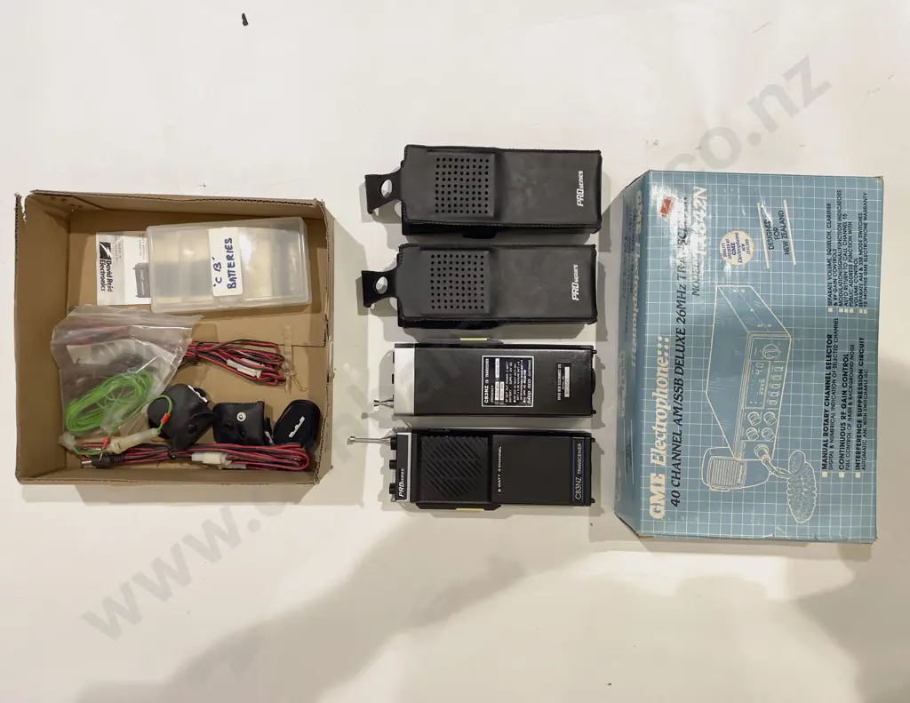 Boxed Vintage Electrophone 40 Channel Transceiver together with Pair of Pro Series CB Transceivers Image 1++