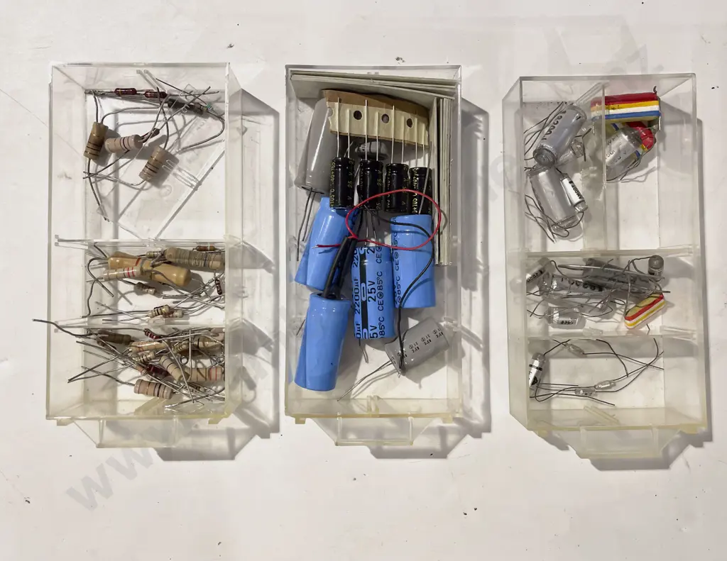 Multi Drawer Storage Organiser with Assorted Electrical Components Image 1++