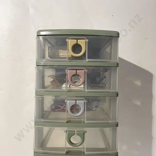 Four Drawer Storage Organiser with Assorted incl. Small G Clamps