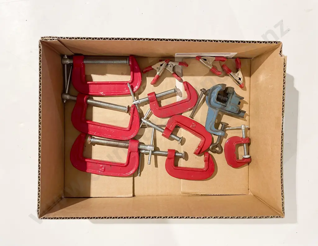 Box Quantity of Assorted G Clamps etc Image 1++