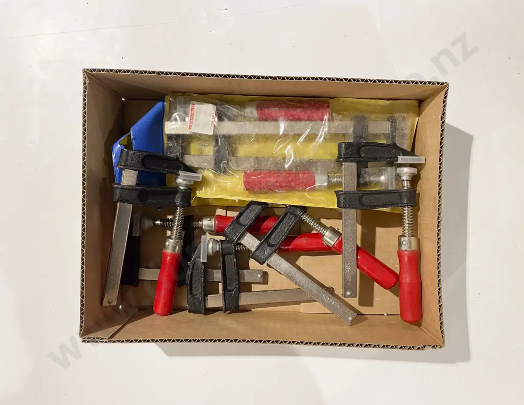 Small Box of Assorted Clamps Image 1++