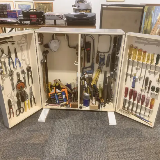 Tool Cabinet with Fitted Tools & Extras