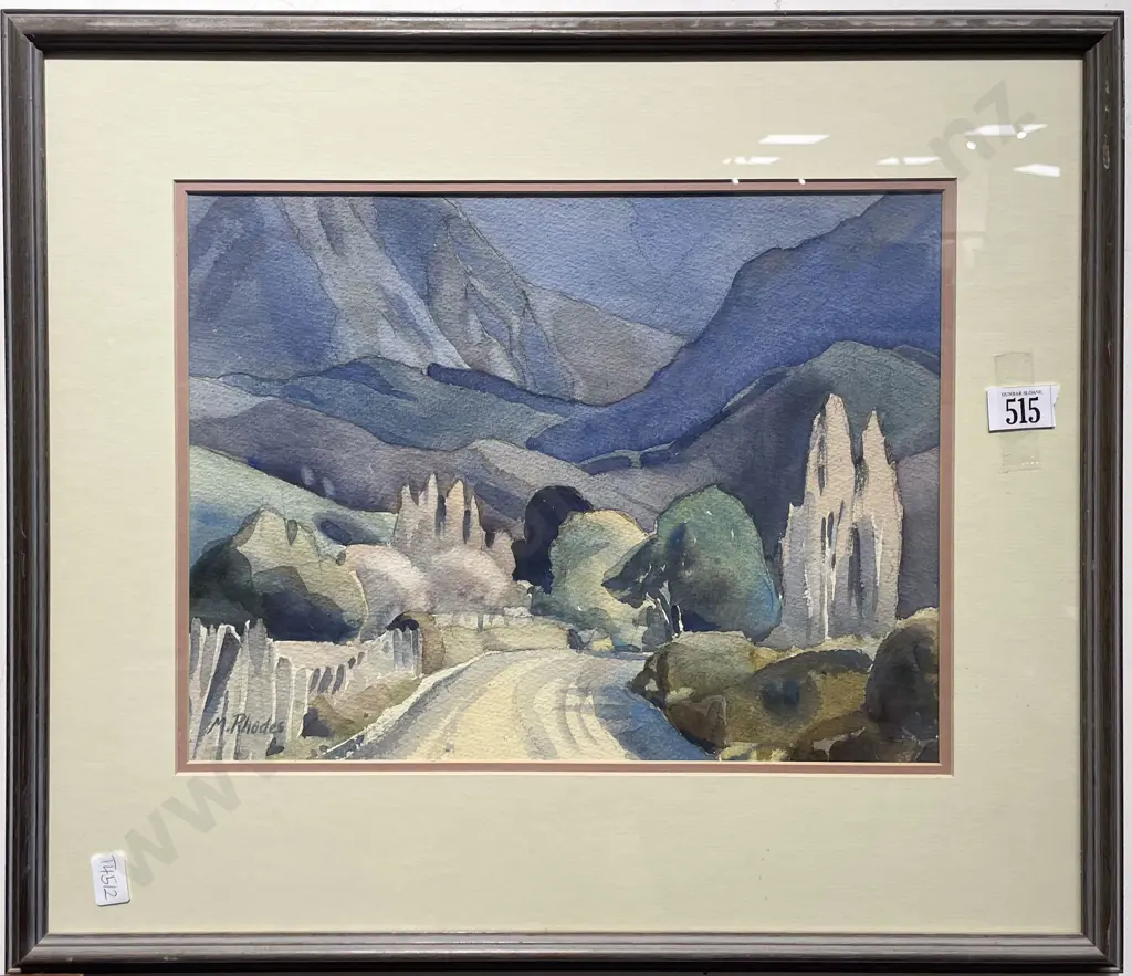 Margaret Rhodes - "Motueka Valley At Pokororo" - Watercolour Image 1++