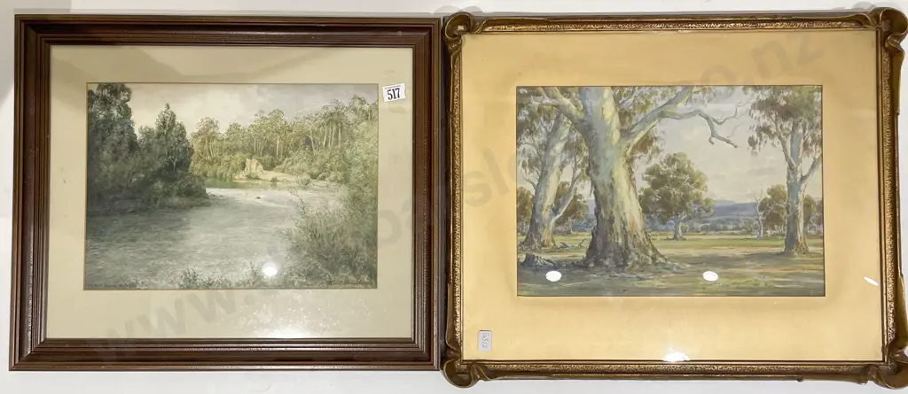 Arnold Davis Watercolour with Albert Smith Watercolour & Print Image 1++