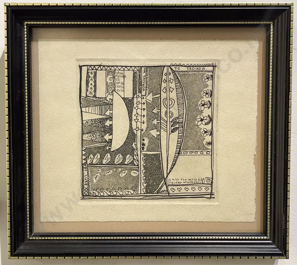 Signed Luke - "For Jacinda" - Etching Image 1++