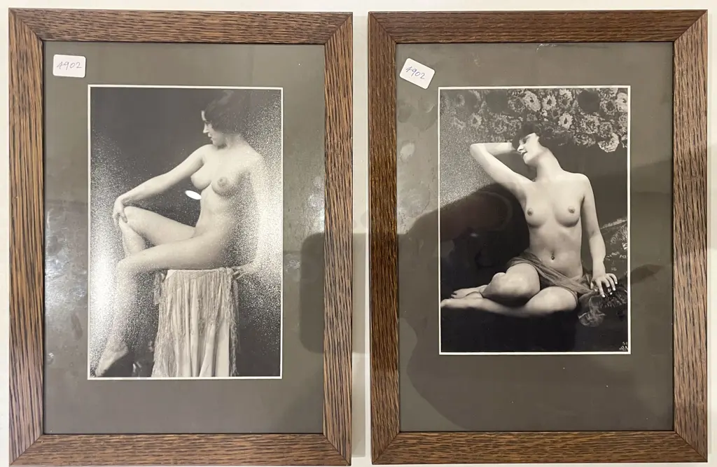 Two Nude Study Photographic Prints together with Other Large Print Image 1++