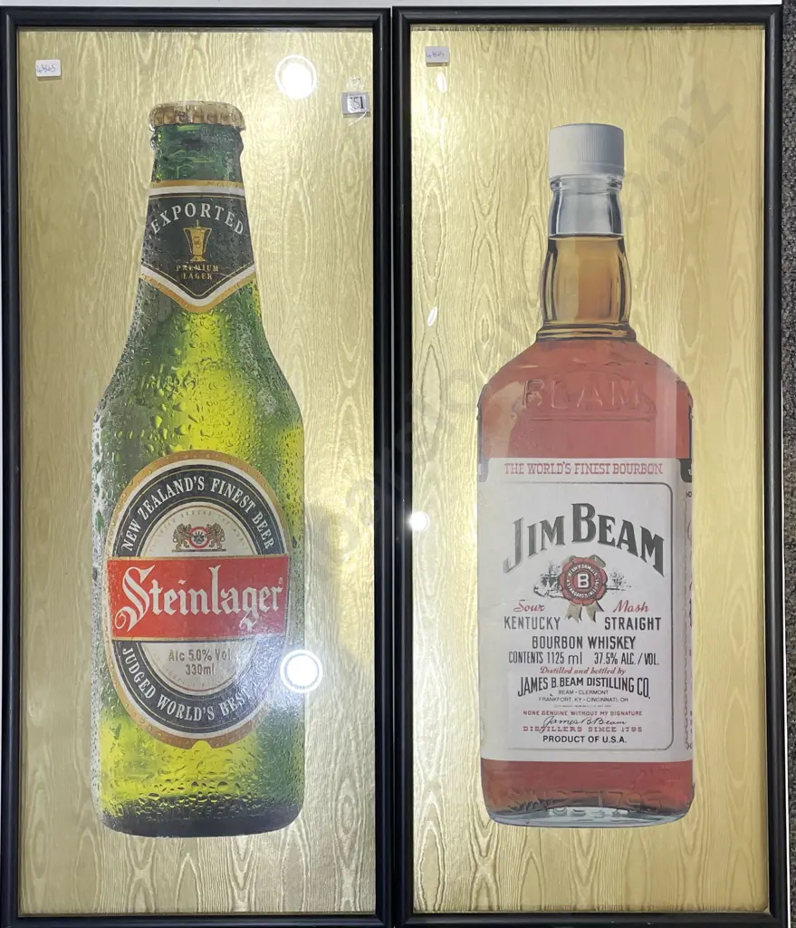 Two Framed Alcohol Advertising Image 1++