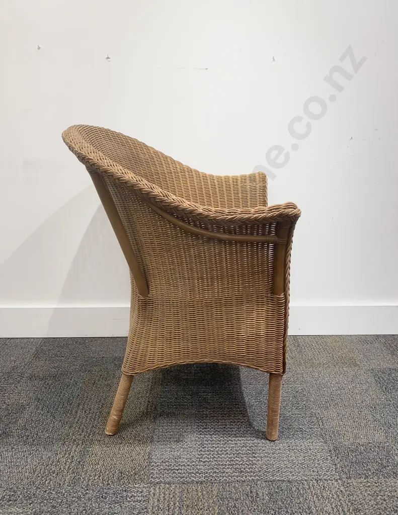 Lloyd Loom Type Woven Cane Conservatory Chair Image 1++