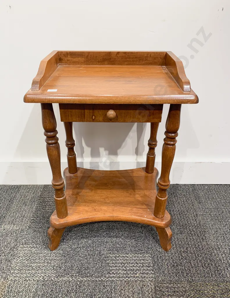 Two Tier Single Drawer Side Table Image 1++