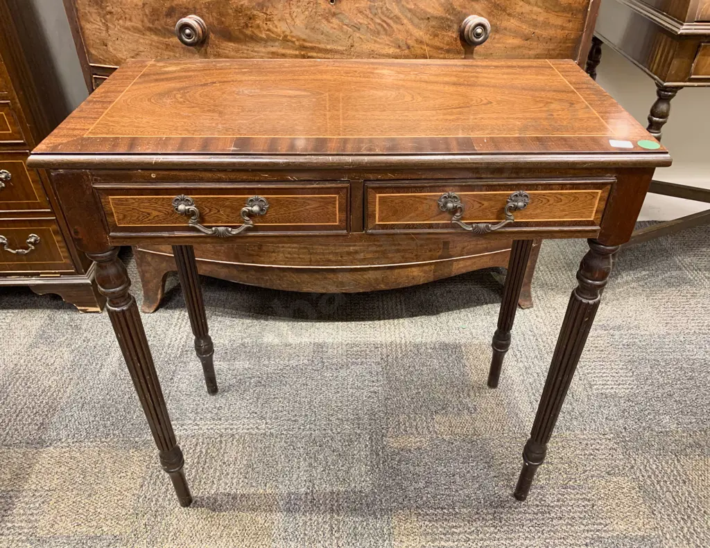 Two Drawer Side Table (Faults) Image 1++