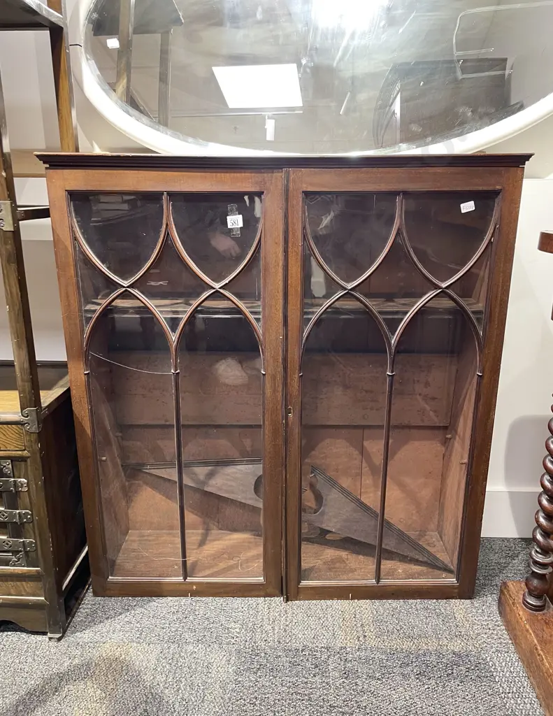 Mahogany Astragal Glazed Bookcase (Faults) Image 1++