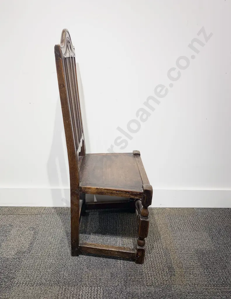 C17th English Oak Hall Chair Image 1++