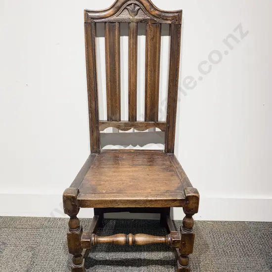 C17th English Oak Hall Chair