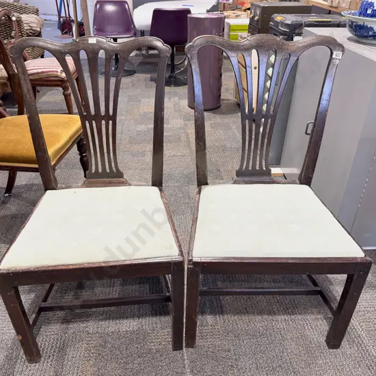 Pair of Geo III Mahogany Dining Chairs