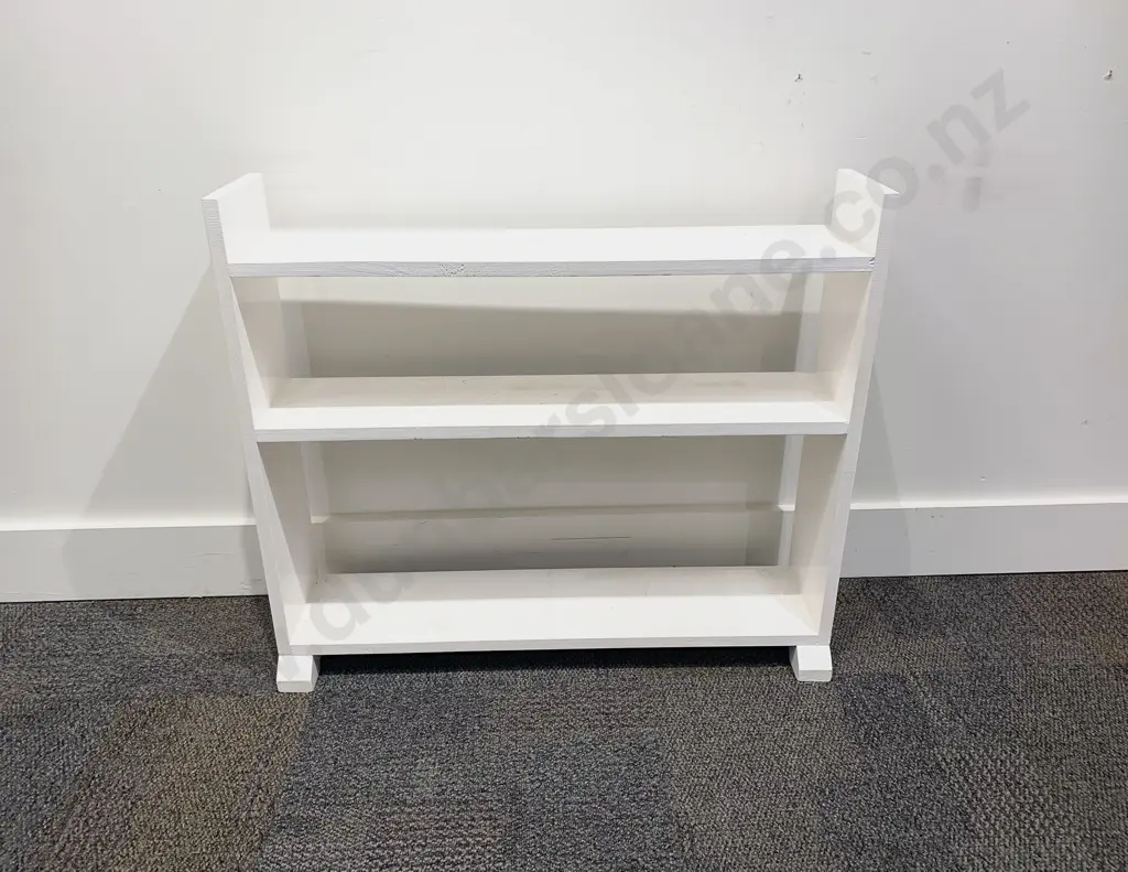 Small White Painted Open Bookcase Image 1++