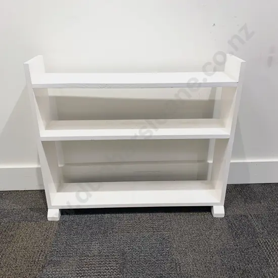 Small White Painted Open Bookcase