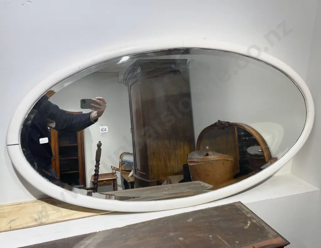Oval Bevel Edged Wall Mirror Image 1++