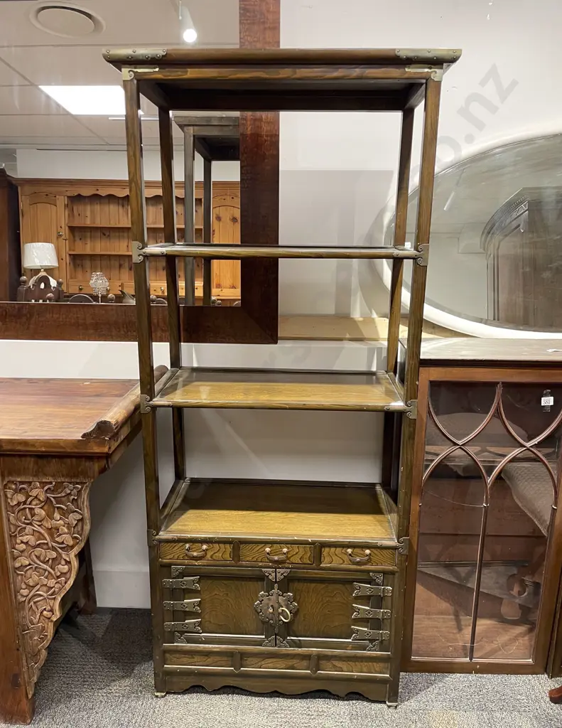 Korean What-Not With Cabinet To Base Image 1++