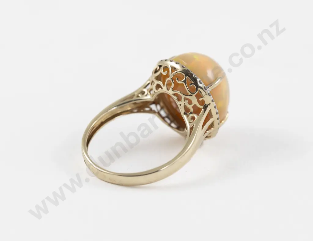 14ct 39Stone Opal and Diamond Dress Ring Image 1++