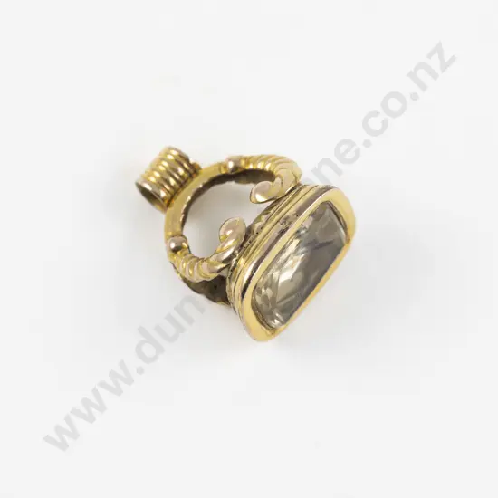 Victorian 9ct Citrine Fancy Seal Fob