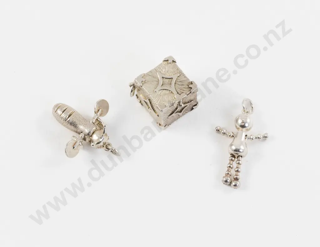 .925 Silver Jack in the Box Charm with Buzzy Bee Charm and One Other Image 1++