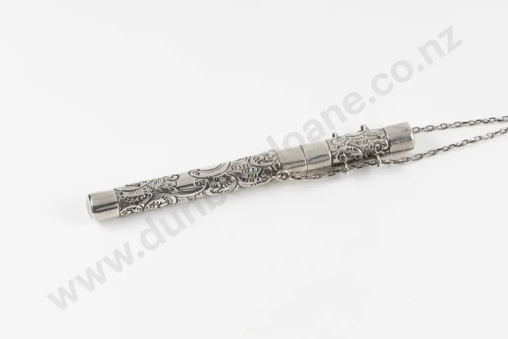 Victorian S/S Engraved Pen Holder Case Image 1++